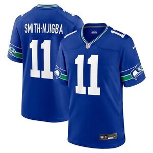 seattle seahawks jaxon smith-njigba royal throwback player game jersey